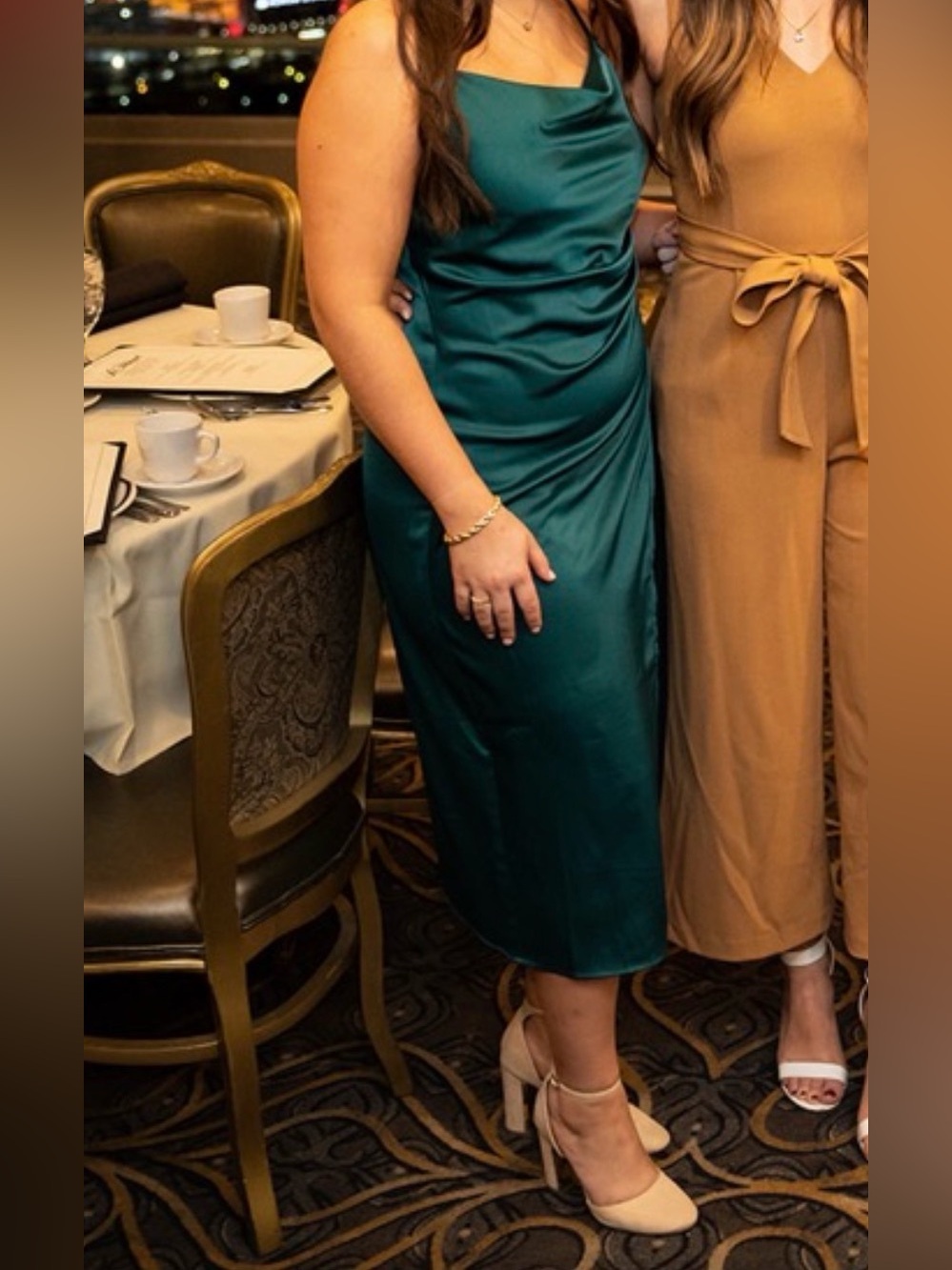 Lulus Satin Midi Dress